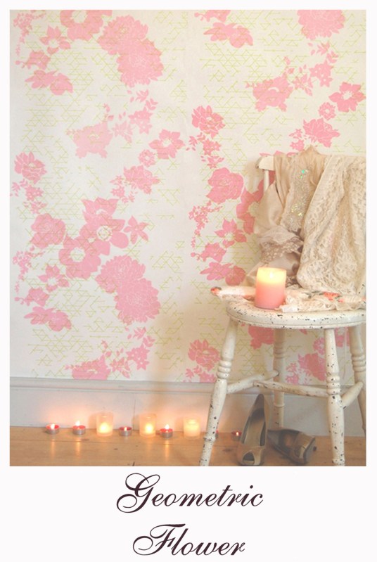 Laura Felicity Geometric Flower Wallpaper Link