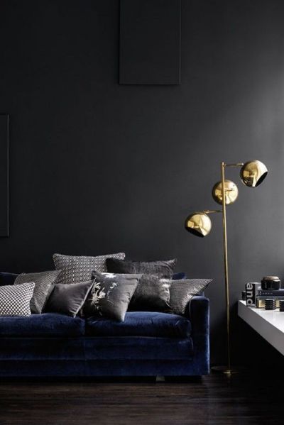 Navy sofa