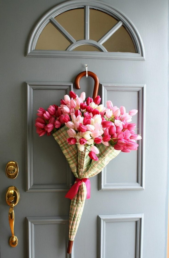 Spring door wreath