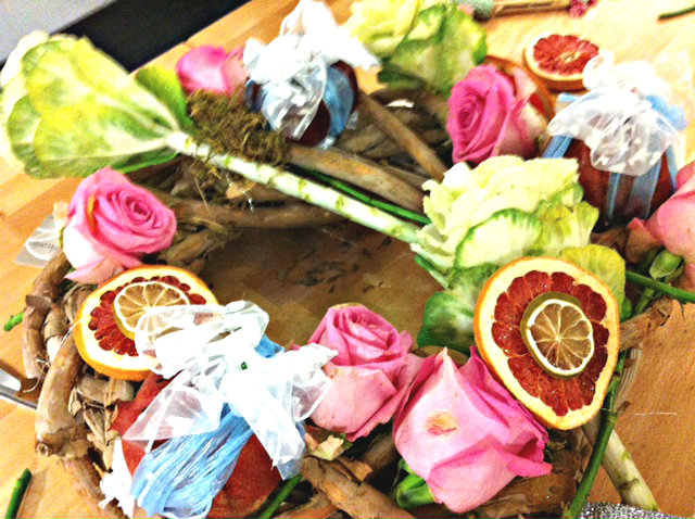 Pomegranate door wreath - workshop