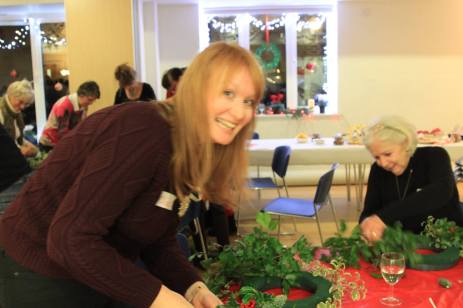 Claire wreath making